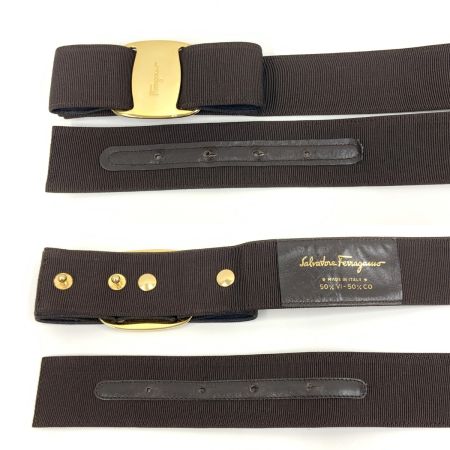  Salvatore Ferragamo サルヴァトーレフェラガモ ヴァラリボン ベルト ブラウン x ゴールド