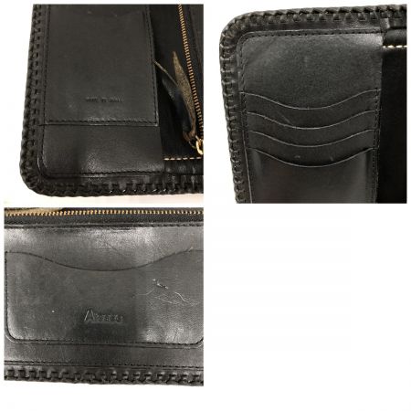  Atease メンズ 長財布 別注オルテガラグウォレット チャコールブラック