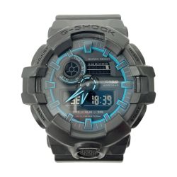 〇〇 CASIO カシオ G-SHOCK ジーショック クォーツ腕時計 GA700SE ブラック x ブルー Bランク
