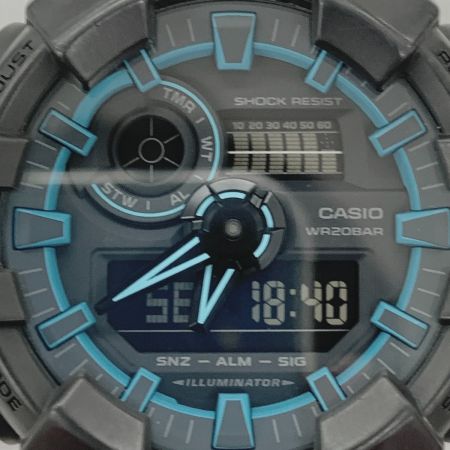  CASIO カシオ G-SHOCK ジーショック クォーツ腕時計 GA700SE ブラック x ブルー