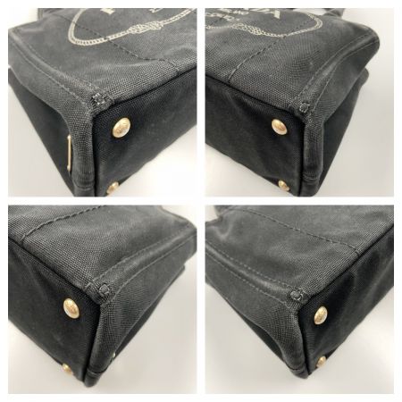  PRADA プラダ ミニカナパ ハンドバッグ ブラック
