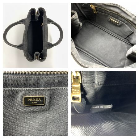  PRADA プラダ ミニカナパ ハンドバッグ ブラック
