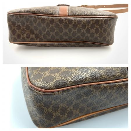  CELINE セリーヌ マカダム柄 ショルダーバッグ ブラウン