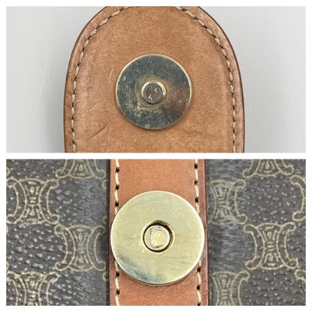  CELINE セリーヌ マカダム柄 ショルダーバッグ ブラウン