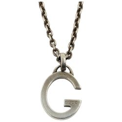 〇〇 GUCCI グッチ Gロゴ チェーン ペンダントネックレス Ag925 シルバー925 18.6g シルバー Bランク