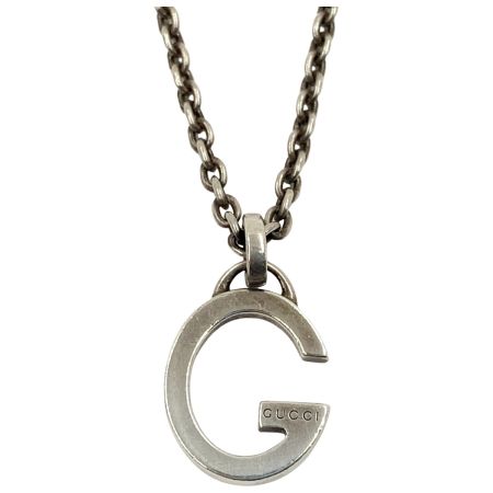  GUCCI グッチ Gロゴ チェーン ペンダントネックレス Ag925 シルバー925 18.6g シルバー