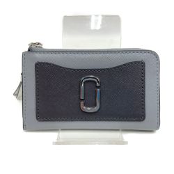 〇〇 MARC JACOBS マークジェイコブス ザ ユティリティ スナップショット トップジップ マルチ ウォレット  2F3SMP063S07 グレー×ブラック Bランク