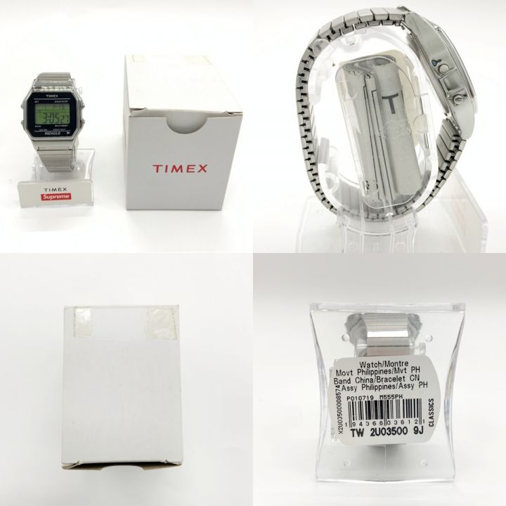 中古】 TIMEX タイメックス Supreme シュプリーム コラボ 腕時計 TW2U03500 シルバー｜総合リサイクルショップ  なんでもリサイクルビッグバン オンラインストア