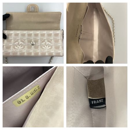  CHANEL シャネル ニュートラベルライン チェーン ショルダーバッグ A15316 ホワイト