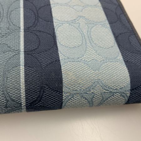  COACH コーチ シグネチャーラウンドファスナー キャンバス 長財布 C9367 スカイブルー