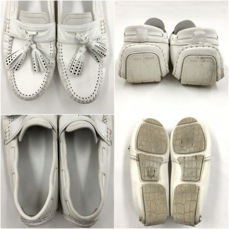  JIMMY CHOO ジミーチュウ タッセル スリッポン ローファー シューズ ホワイト