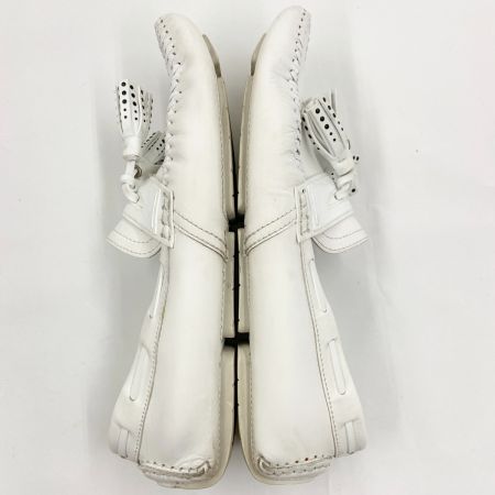  JIMMY CHOO ジミーチュウ タッセル スリッポン ローファー シューズ ホワイト