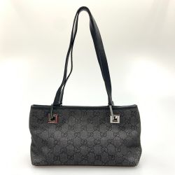 〇〇 GUCCI グッチ GGキャンバス トートバッグ  36172 1669 ブラック Bランク
