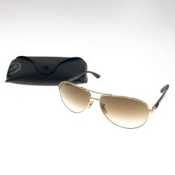 〇〇 RAY-BAN レイバン サングラス CARBON FIBRE RB8313 ゴールド Aランク