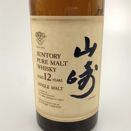 【北海道内限定発送】 YAMAZAKI 山崎/サントリー ピュアモルトウィスキー 山崎 12年 未開栓
