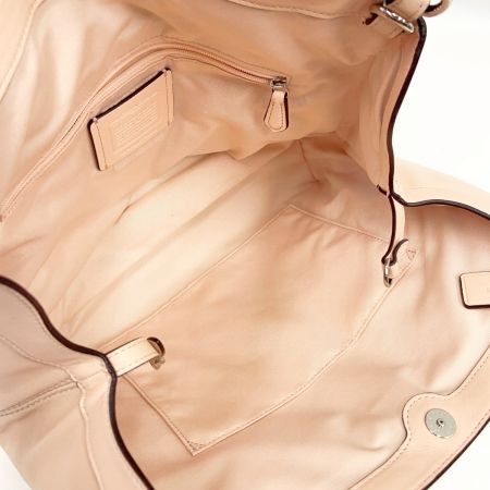  COACH コーチ シグネチャー ハンドバッグ ２WAY ショルダーバッグ F29548 ベージュ x ピンク