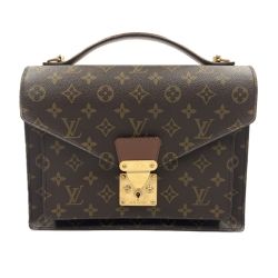 〇〇 LOUIS VUITTON ルイヴィトン モノグラム モンソー セカンドバッグ M51185 ブラウン Dランク