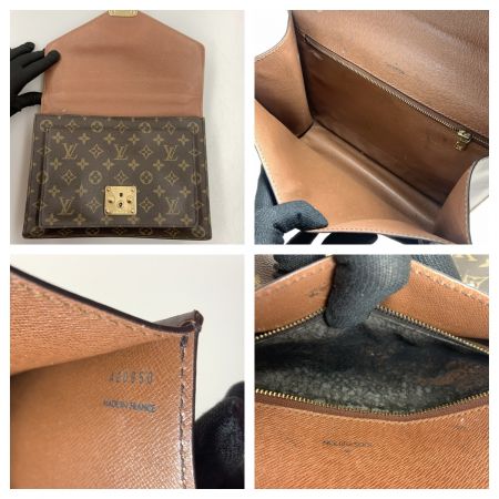  LOUIS VUITTON ルイヴィトン モノグラム モンソー セカンドバッグ M51185 ブラウン