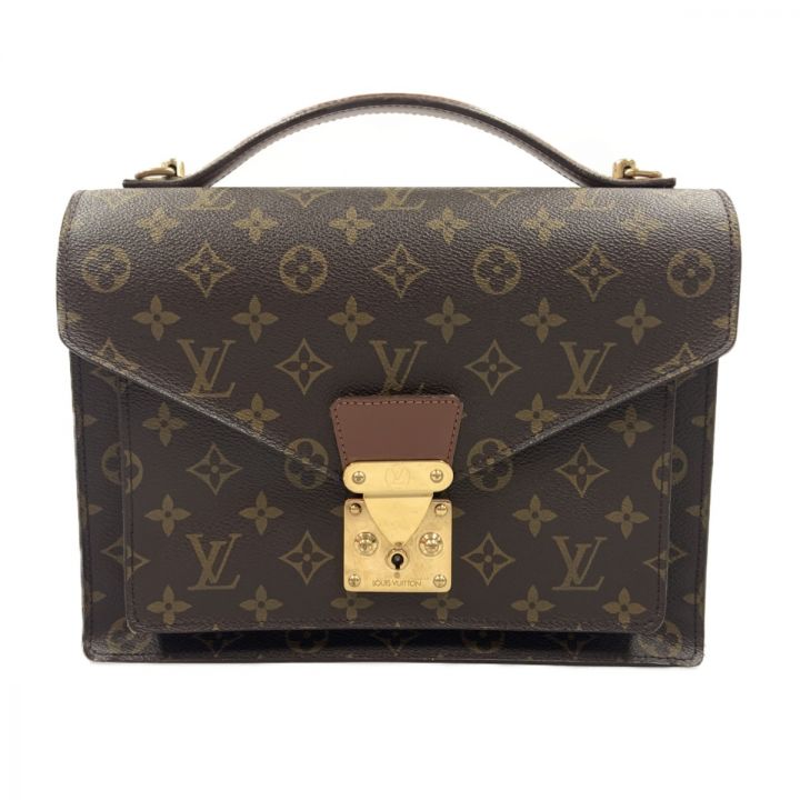 LOUIS VUITTON ルイヴィトン モノグラム モンソー セカンドバッグ M51185 ブラウン｜中古｜なんでもリサイクルビッグバン