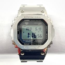 〇〇 CASIO カシオ Gショック  ボーイズ ソーラー電波クォーツ  GMW-B5000 シルバー 現状渡し  Cランク