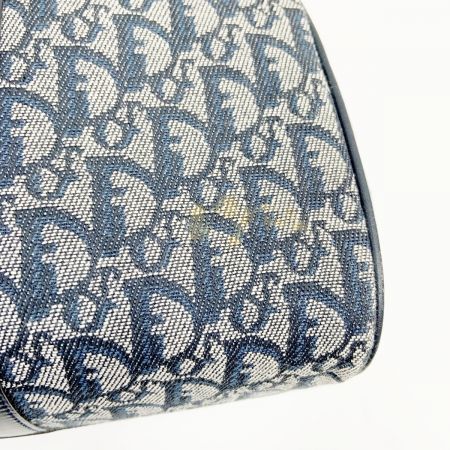  Christian Dior クリスチャンディオール トロッター ミニボストン ハンドバッグ BO A 0063 ネイビー