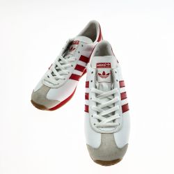 〇〇 adidas アディダス COUNTRY スニーカー 25.5cm 661977 ホワイト×レッド Bランク