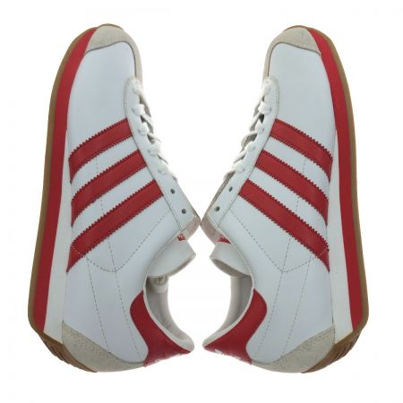  adidas アディダス COUNTRY スニーカー 25.5cm 661977 ホワイト×レッド