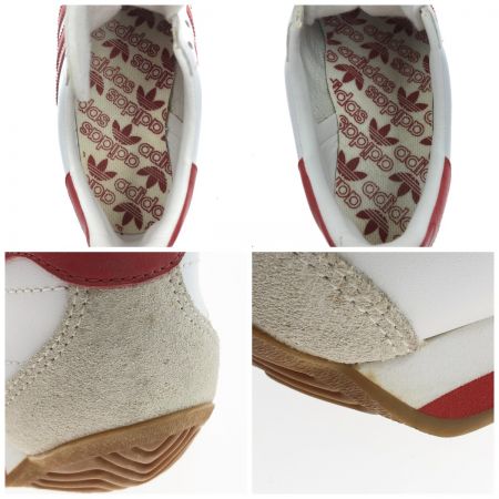  adidas アディダス COUNTRY スニーカー 25.5cm 661977 ホワイト×レッド