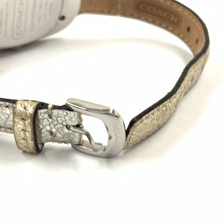  COACH コーチ レザー レディース クォーツ 腕時計 シルバー