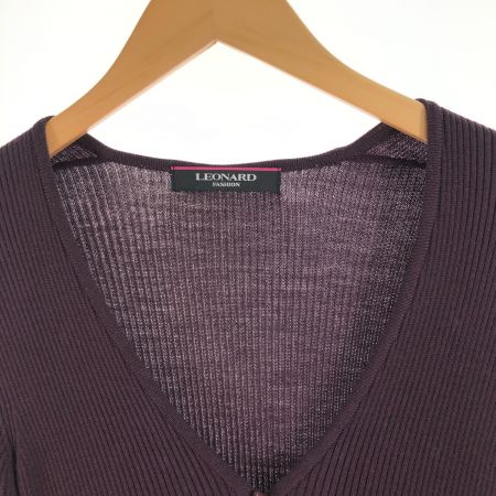  LEONARD レオナール レディース ロングカーディガン サイズ2 インディゴ