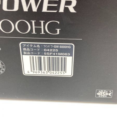  SHIMANO シマノ TWIN POWER 21 ツインパワー SW 6000HG スピニングリール 04225