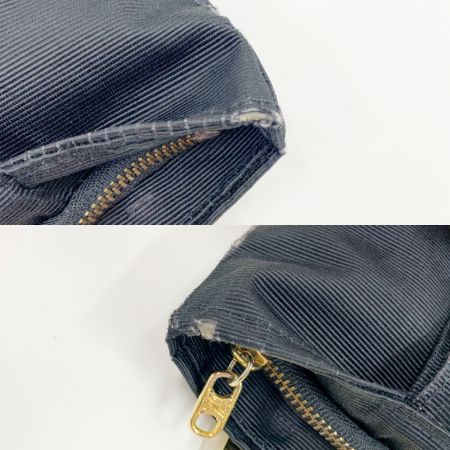  CELINE セリーヌ サークルロゴ ミニポーチ カバン 化粧ポーチ ナイロン ブラック