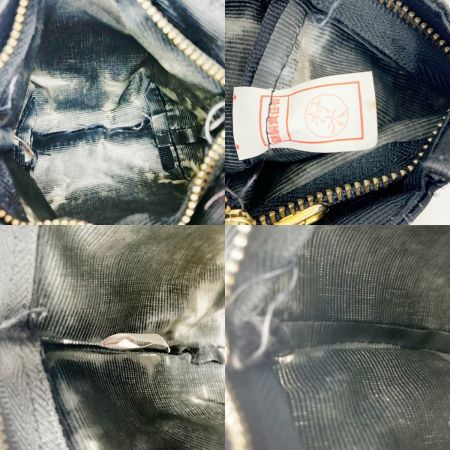  CELINE セリーヌ サークルロゴ ミニポーチ カバン 化粧ポーチ ナイロン ブラック