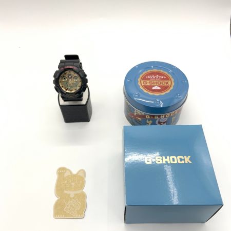  CASIO カシオ Gショック MANEKINEKO クォーツ 腕時計 GA-100TMN ブラック