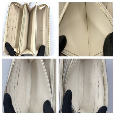  LOUIS VUITTON ルイヴィトン モノグラム アンプラント ジッピーウォレット ファスナー長財布 M60546 ホワイト