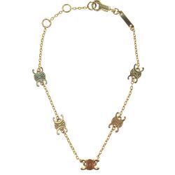 〇〇 CELINE セリーヌ ミニ トリオンフ ブレスレット ゴールド Bランク