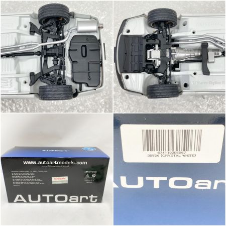  AUTOart 1/18 スカイライン GT-R R32 Vスペック2 チューンド バージョン クリスタルホワイト 38526