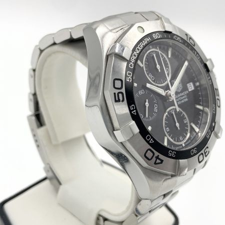  TAG HEUER タグホイヤー アクアレーサー クロノグラフ 自動巻き  CAF2110 シルバー x ブラック