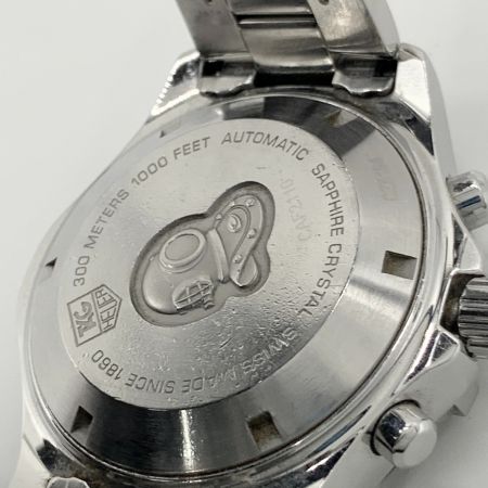  TAG HEUER タグホイヤー アクアレーサー クロノグラフ 自動巻き  CAF2110 シルバー x ブラック