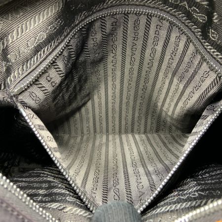  PRADA プラダ 花柄 2way ナイロン バッグ  BN1057 ブラウン x ブラック