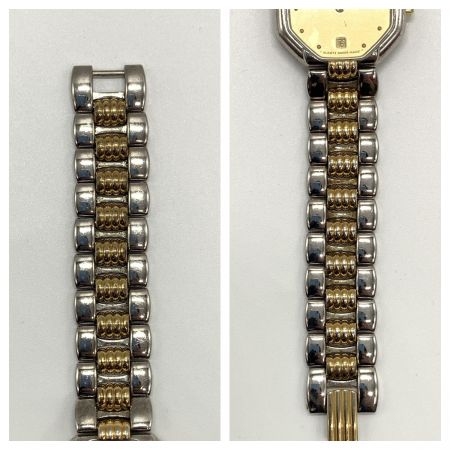  Christian Dior クリスチャンディオール デポーズ スウィング ウォッチ オクタゴン クォーツ 腕時計 48.203 ゴールド x シルバー