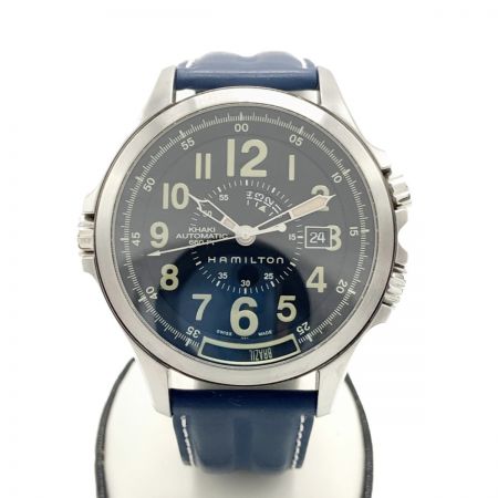  HAMILTON ハミルトン カーキ コンサベーション GMT ハリソンフォード モデル 自動巻き 腕時計 H775650 ネイビー x ブラック