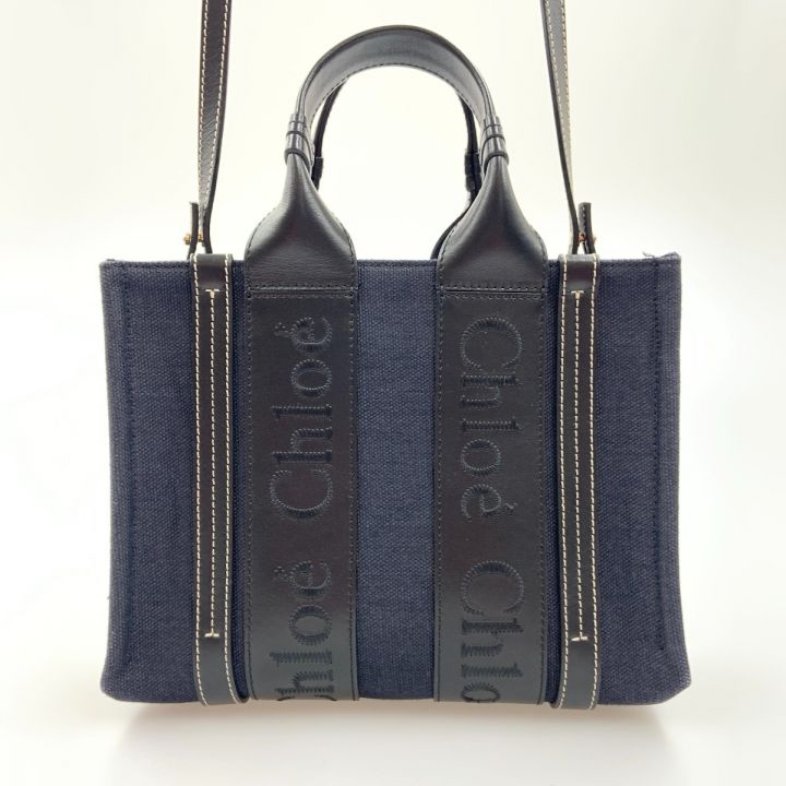 中古】 Chloe クロエ ウッディ WOODY スモールトートバッグ 2WAYバッグ ...