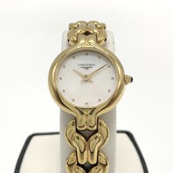 〇〇 LONGINES ロンジン シェル 文字盤 クォーツ 腕時計 L6.200.2 ゴールド Bランク