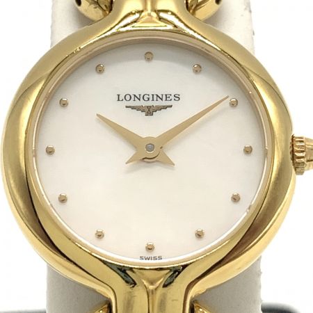  LONGINES ロンジン シェル 文字盤 クォーツ 腕時計 L6.200.2 ゴールド