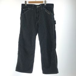 〇〇 VANSON バンソン メンズ パンツ サイズW34 ウォバッシュストライプ ブラック Aランク