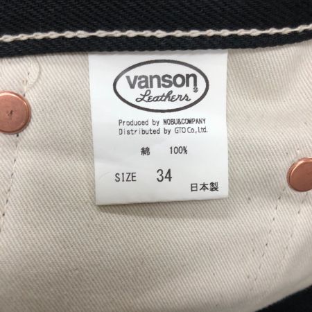  VANSON バンソン メンズ パンツ サイズW34 ウォバッシュストライプ ブラック