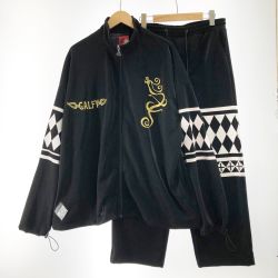 〇〇 galfy メンズ ジャージ セットアップ 東京リベンジャーズ コラボ ドラケンモデル サイズL  ブラック Bランク