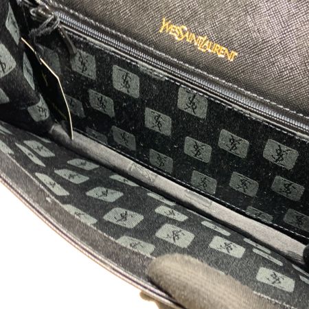  Yves Saint Laurent イブサンローラン ロゴ ヴィンテージ クラッチバッグ ブラック