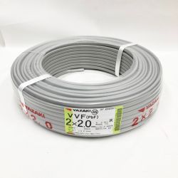 〇〇 YAZAKI 電材 VVFケーブル 2芯 2× 2.0 PbF 100m 未開封品 Sランク